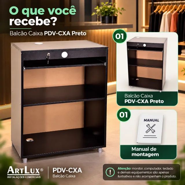 Balcão Caixa PDV Preto - Foto 3