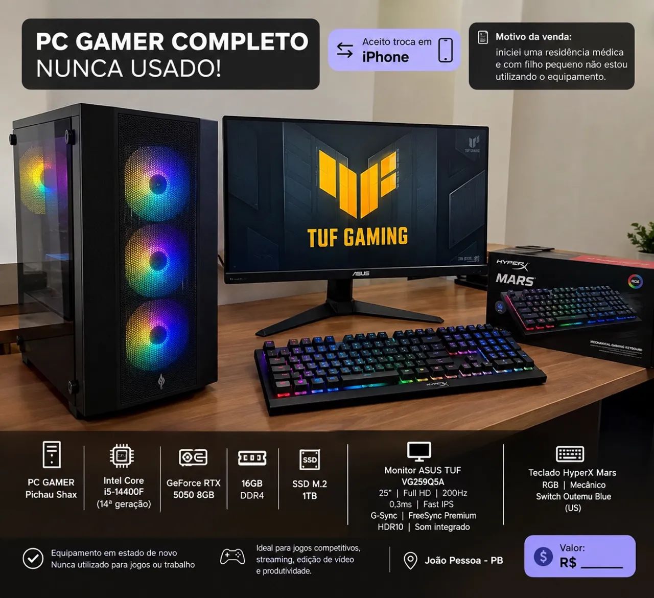 PC GAMER - NOVO - RTX 5050