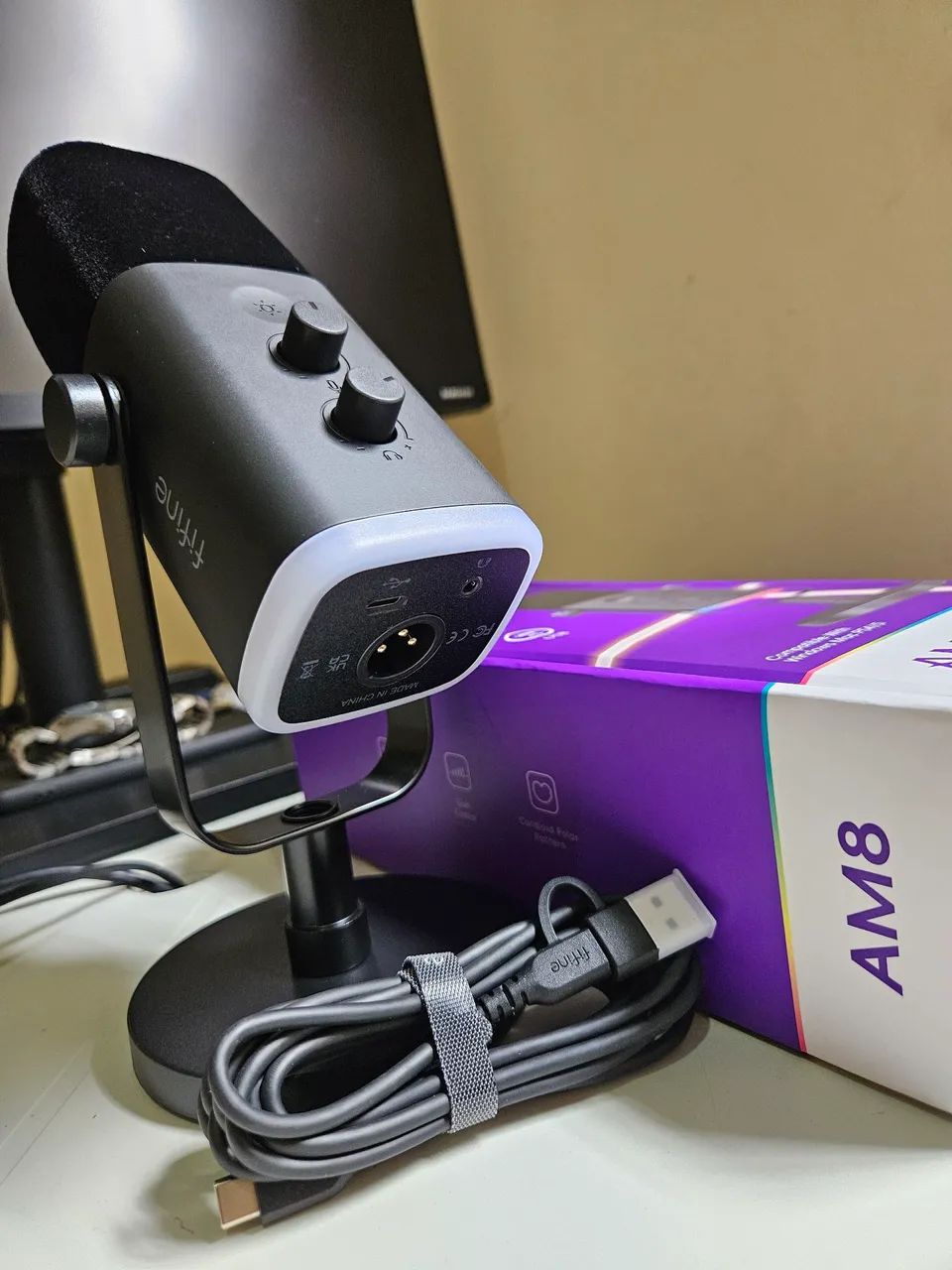 Fifine AM8 Microfone Gamer RGB - USB/XLR para Streaming e Podcast - Foto 2