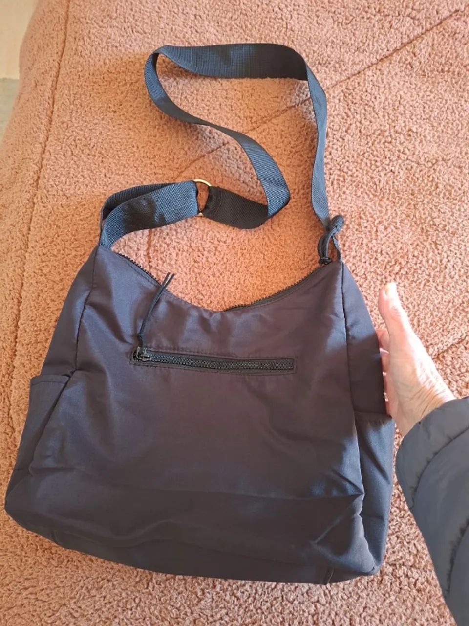 Bolsa preta nylon méida - Foto 3
