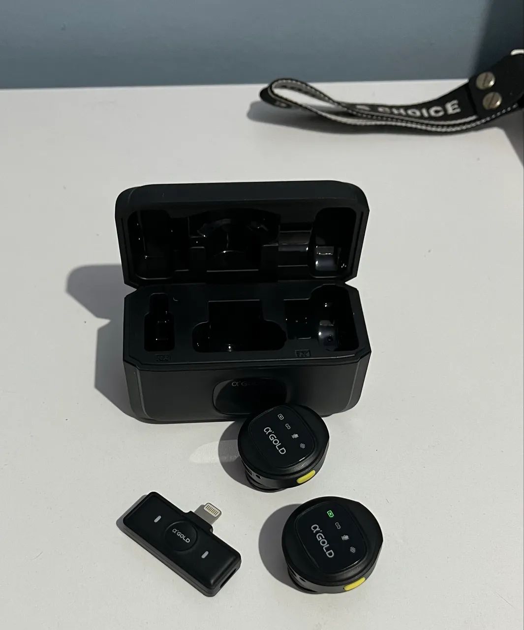 Microfone lapela duplo Agold Iphone  - Foto 2