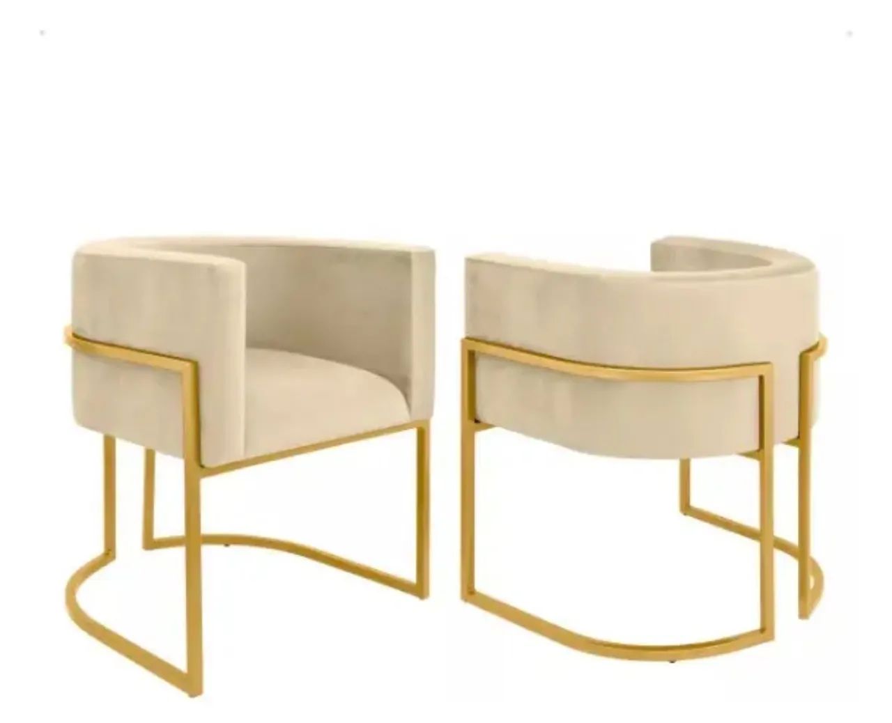 Poltronas cinza/bege para consultório ou quarto