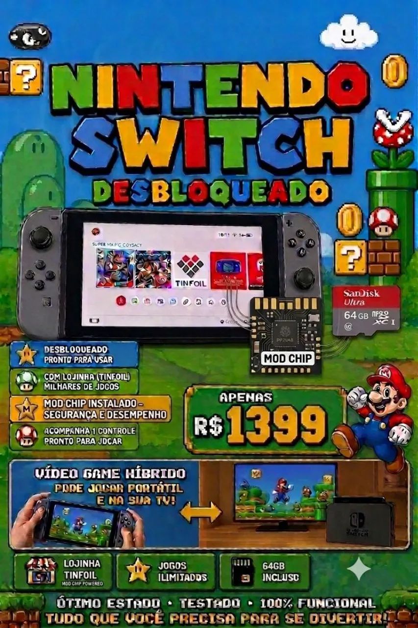 Nintendo Switch Desbloqueado - Foto 4