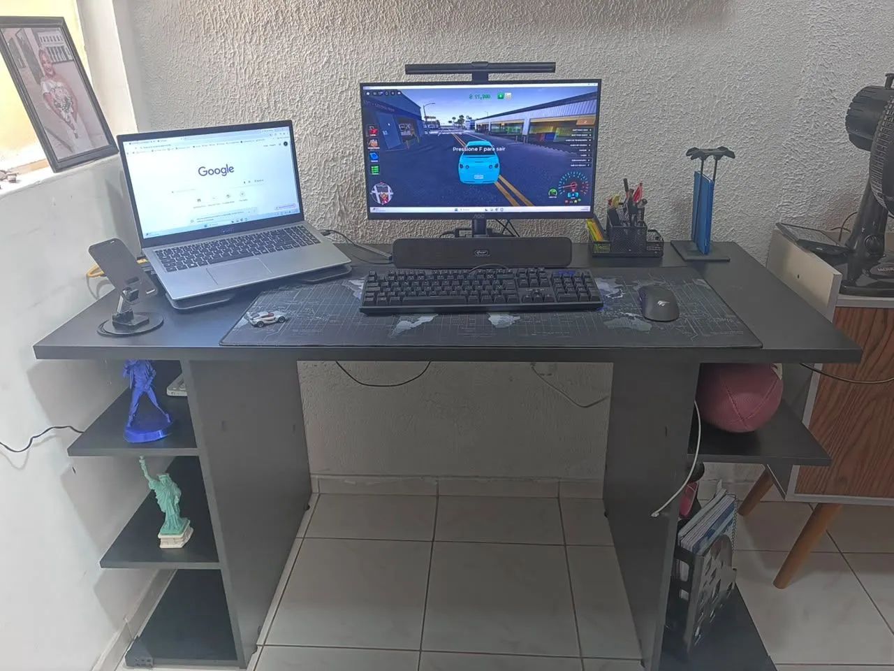 Mesa de escritório preta NOVA - Foto 3