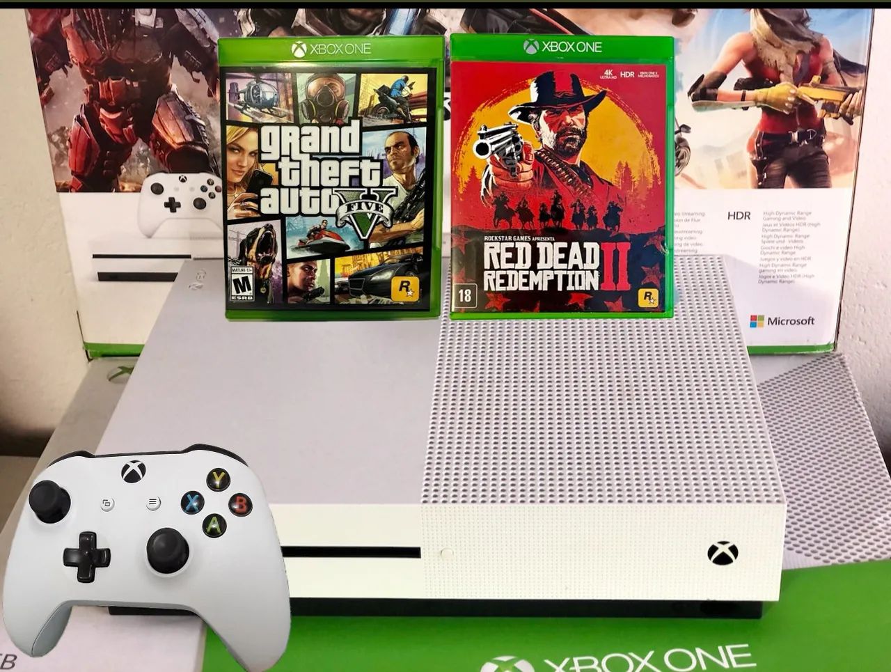 Xbox One S + Jogos - Jogos de Vídeo Game - Campos Elíseos, Betim Xbox One S + Jogos - Jogos de Vídeo Game - Campos Elíseos, Betim
