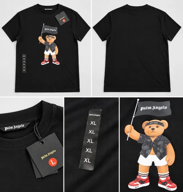 Camiseta Palm Angels Bear Preta Importada - Nova - Tam XL - Foto 3