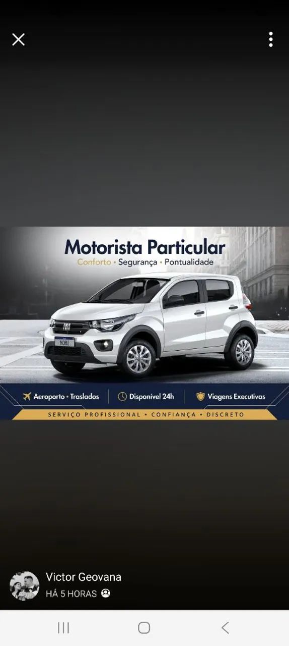 Motorista com carro propio precisando so chamar