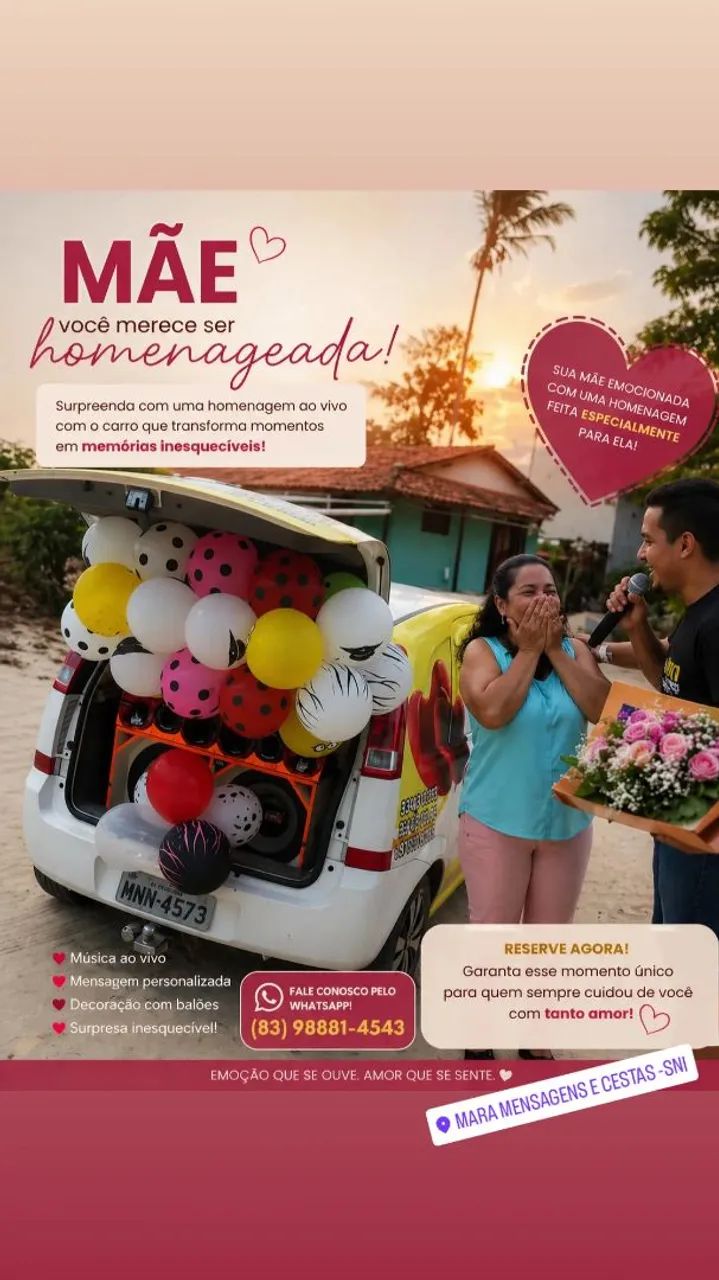 Homenagem de Carro em Campina Grande-PB  - Foto 3