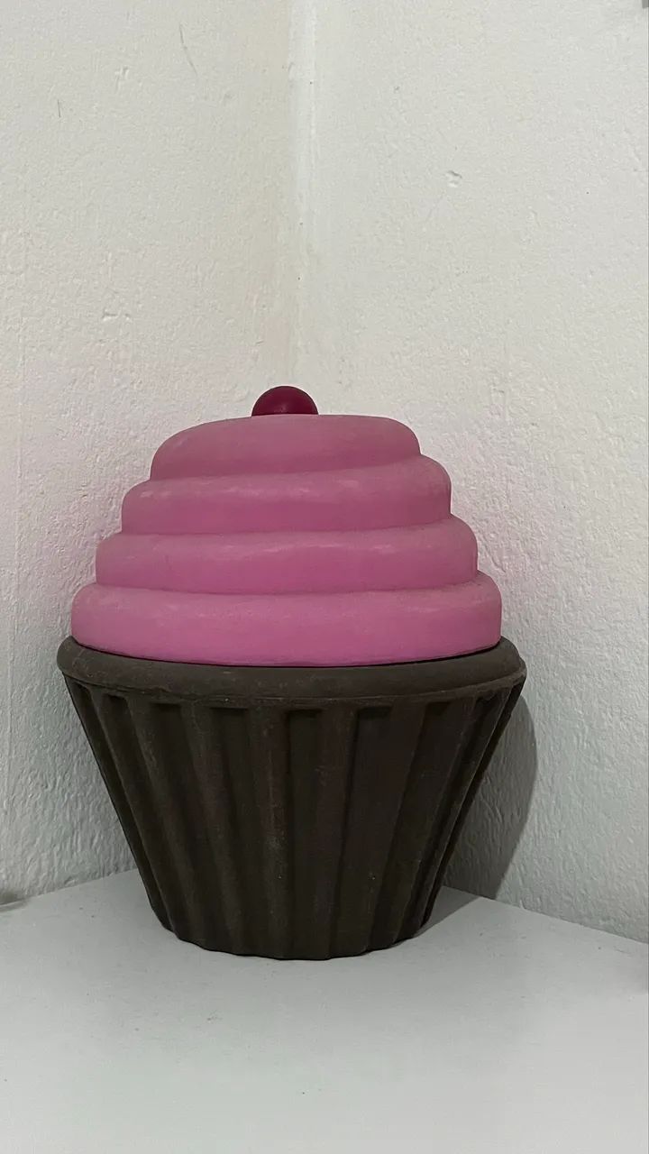 Luminária LED Cupcake Rosa 