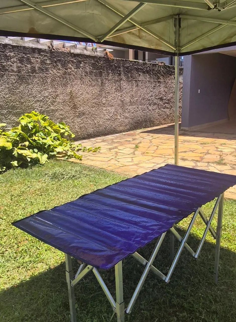 Barraca de Alumínio Reforçada + Banca Auxiliar | Estado de Nova (Pouquíssimo Uso) - Foto 2