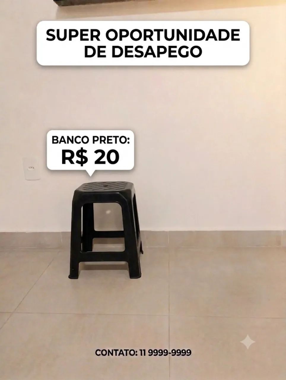 Banco sem apoio