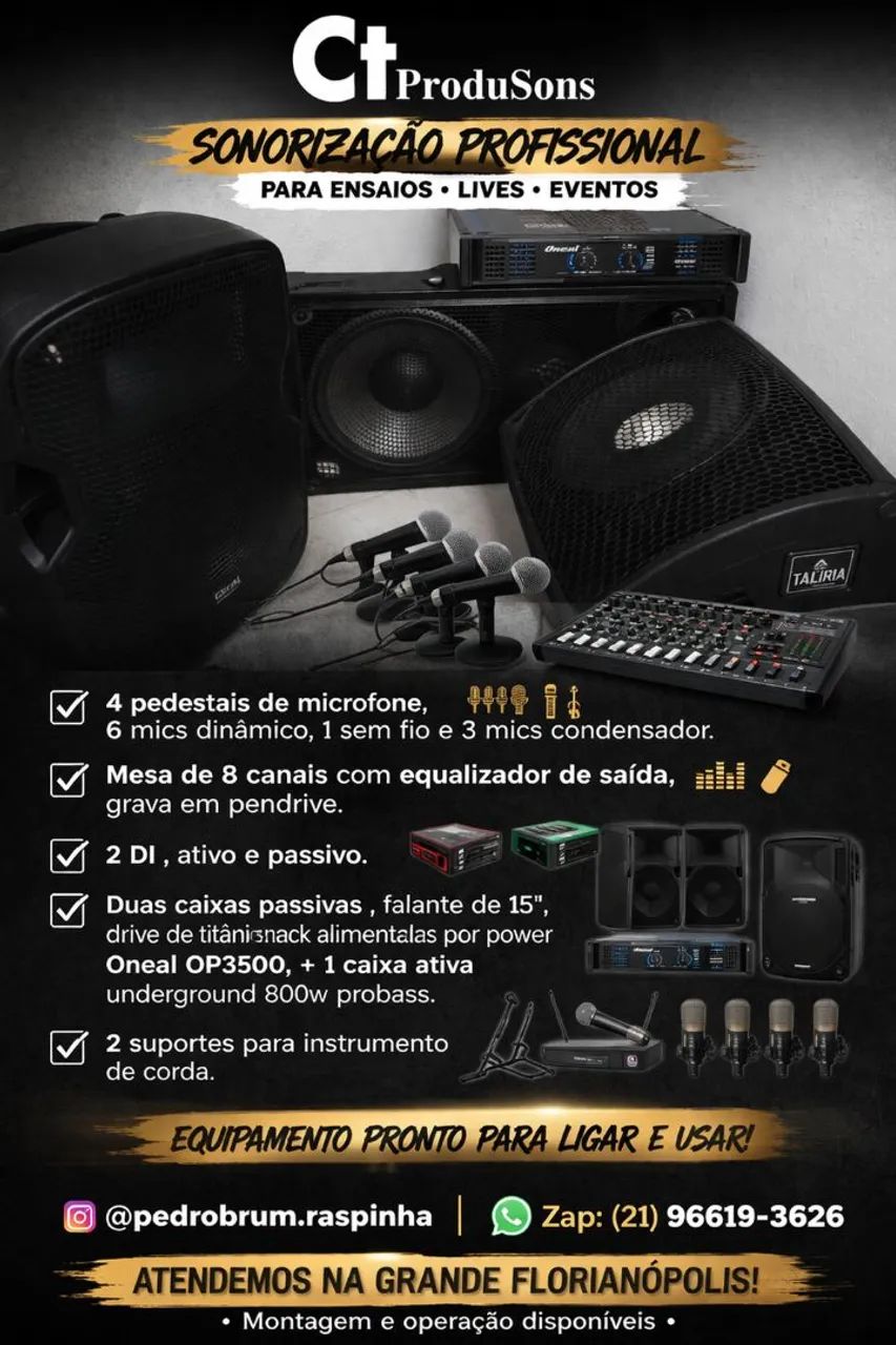 Aluguel de som para festas e eventos, a partir de 350$