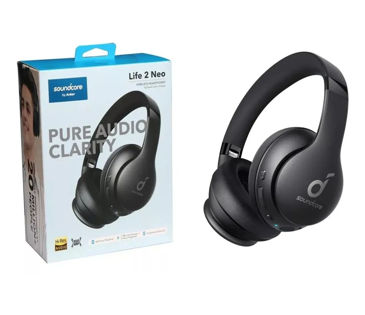 Headphone Bluetooth Anker Soundcore Life 2 Neo - Preto - Foto 2
