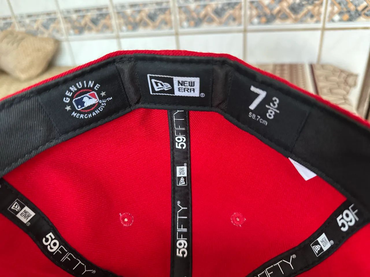 Boné New Era Vermelho NY Yankees 7 3/8 Original  - Foto 3