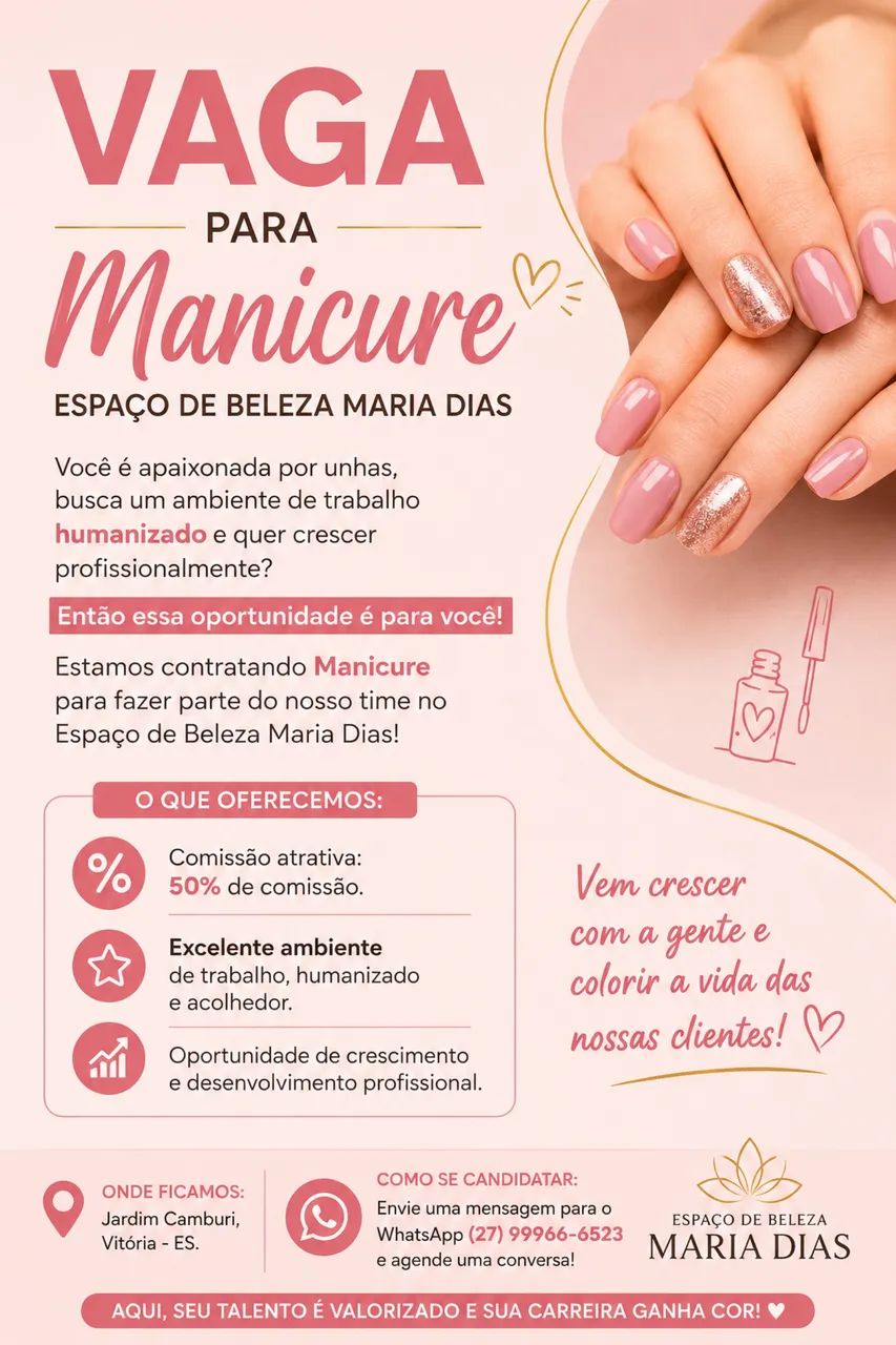 Vaga de manicure 