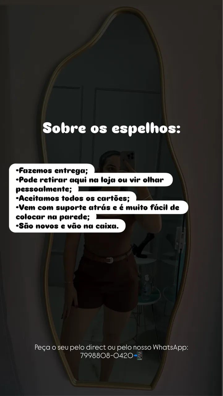 Espelho orgânico emoldurado  - Foto 5