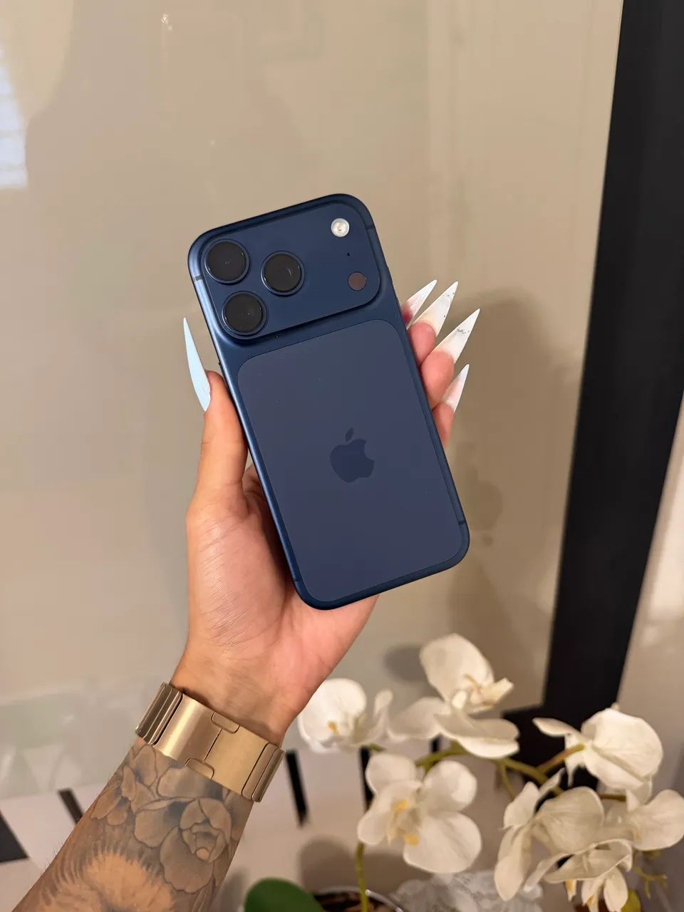 iPhone 17 Pro Titânio Azul Garantia Apple - Foto 2