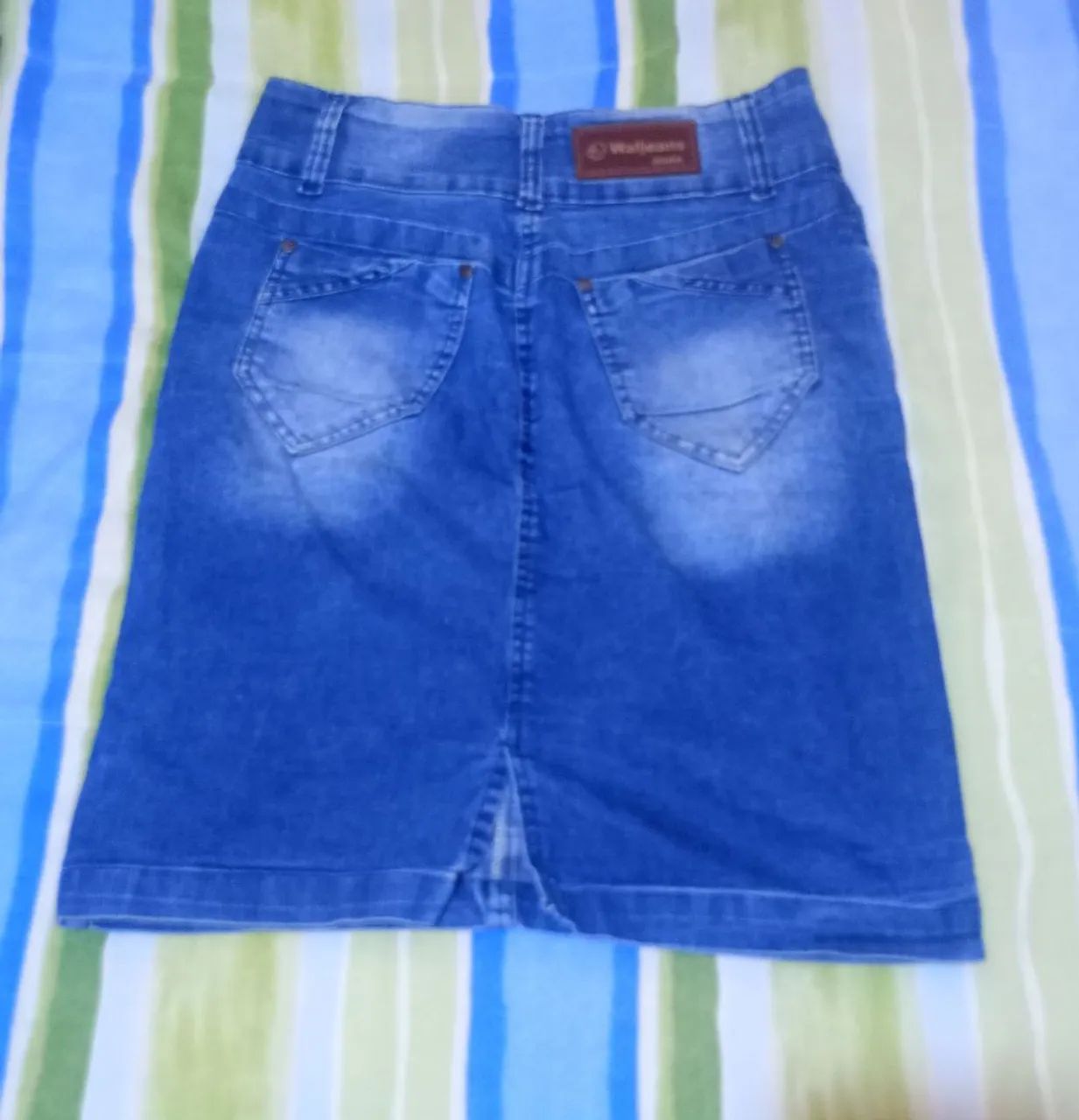 Saia jeans tamanho 40 - Foto 2