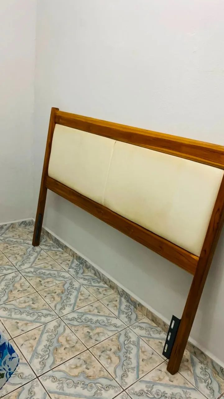 Cabeceira Estofada Cama Box Casal Usada (Usado) - Foto 3