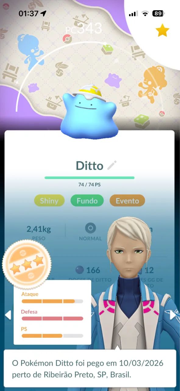 Ditto Shiny Evento Fundo Pokemon Go - Foto 2