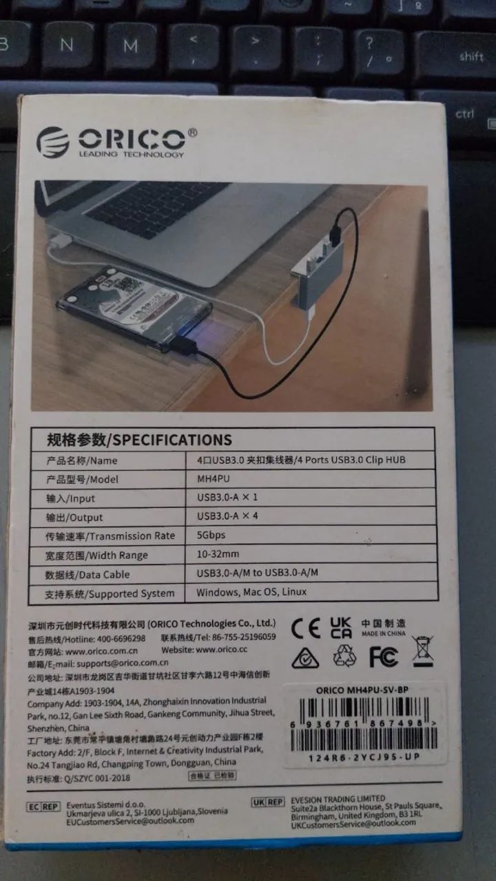 Hub USB 3.0 Orico mh4pu 5gbps - Foto 3