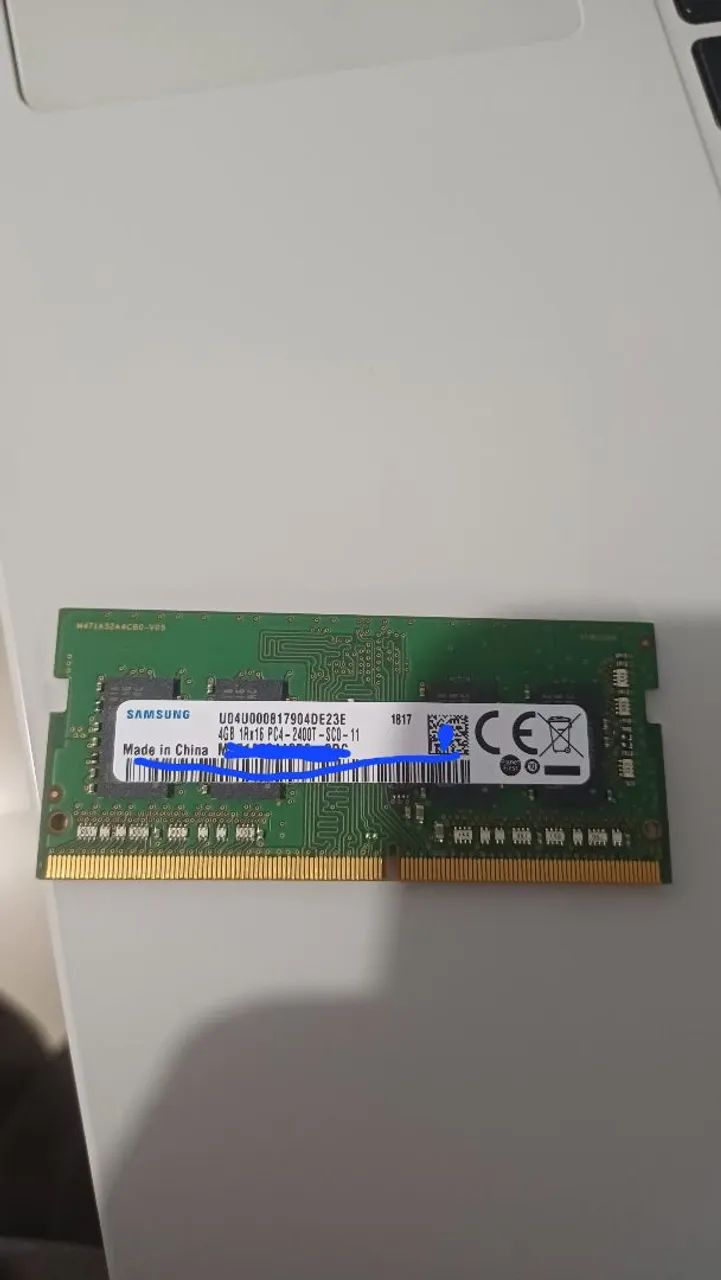 Memória Ram 4Gb para notebook original Samsung 