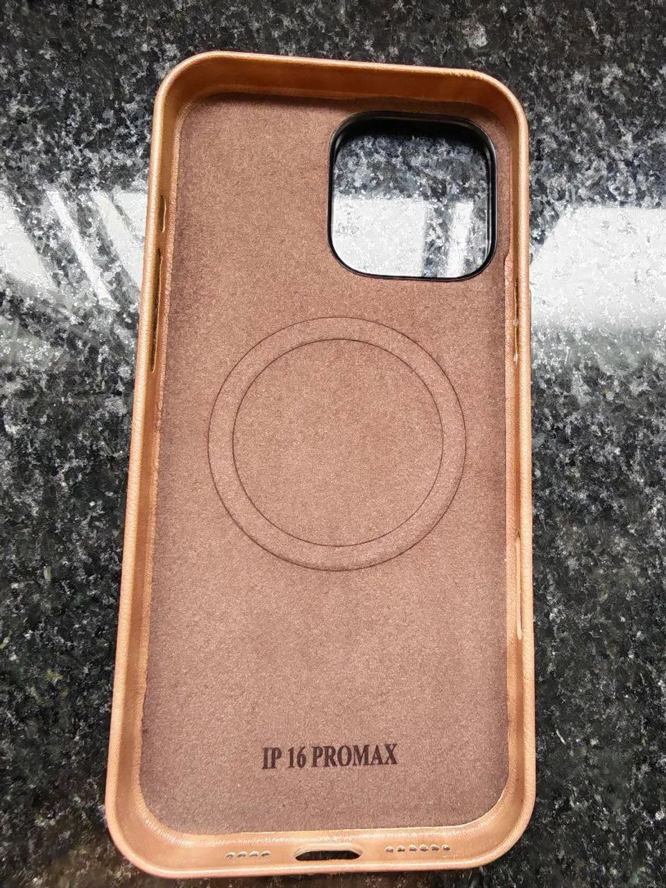 Caps Case Couro Magsafe Marrom IPhone 16 Pro Max - Foto 2
