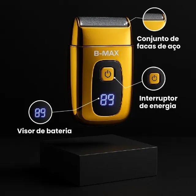  Barbeador Elétrico B-Max Gold Edition - Pronta Entrega (Lacrado) - Foto 2