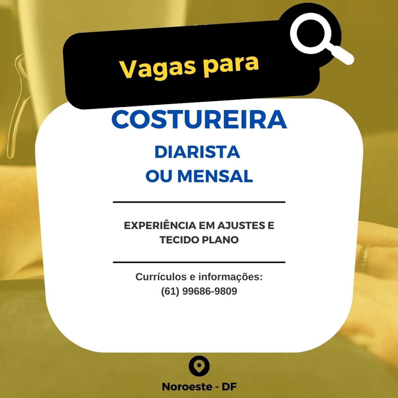 Vaga para costureira 1