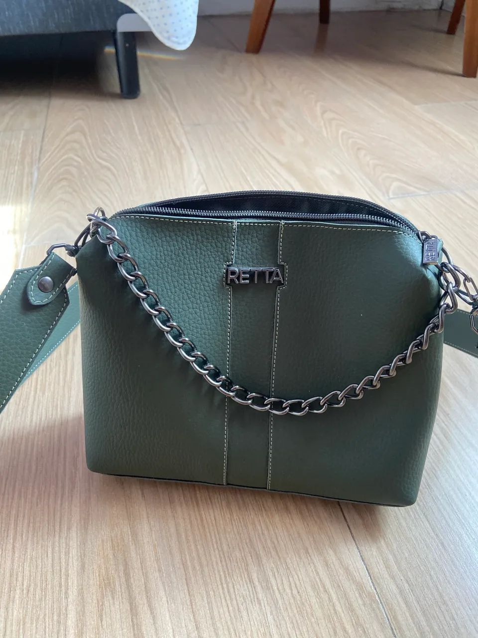bolsa transversal verde retta - Foto 3