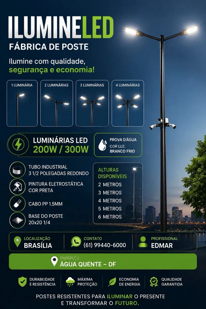 Postes 3m  ou 6m novos  - Foto 6