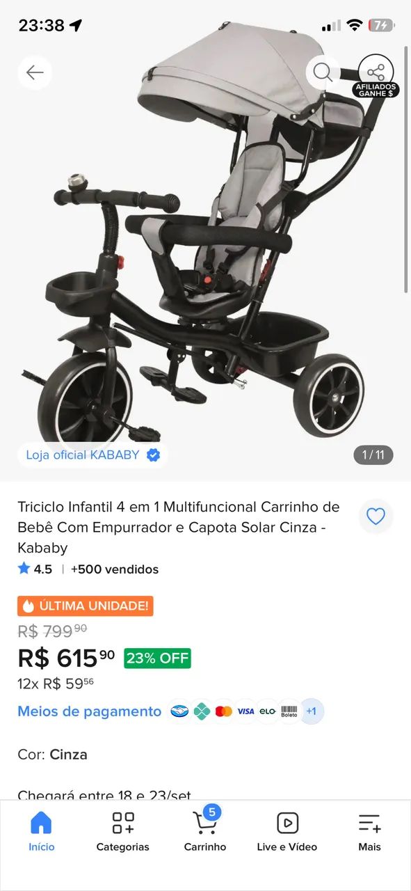 Carinho 3 em 1 - Foto 2