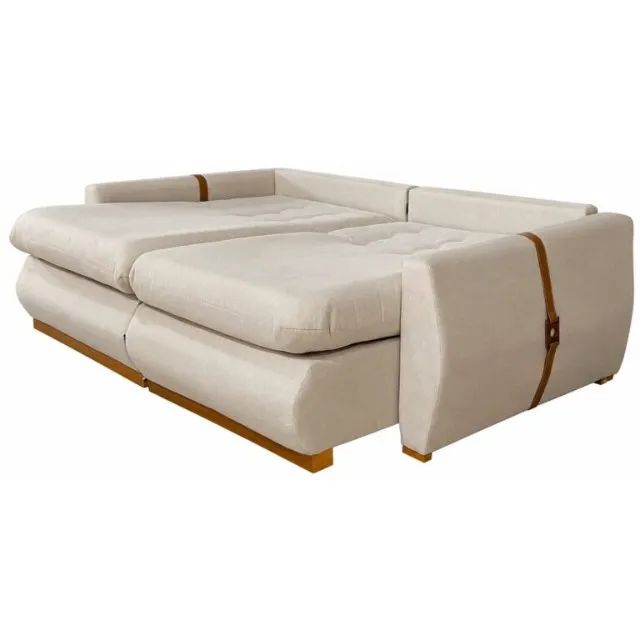 SOFÁ CAMA RETRÁTIL VIRGÍNIA 2,30M LINHO SEM CAIXA. PRONTA ENTREGA. - Foto 4