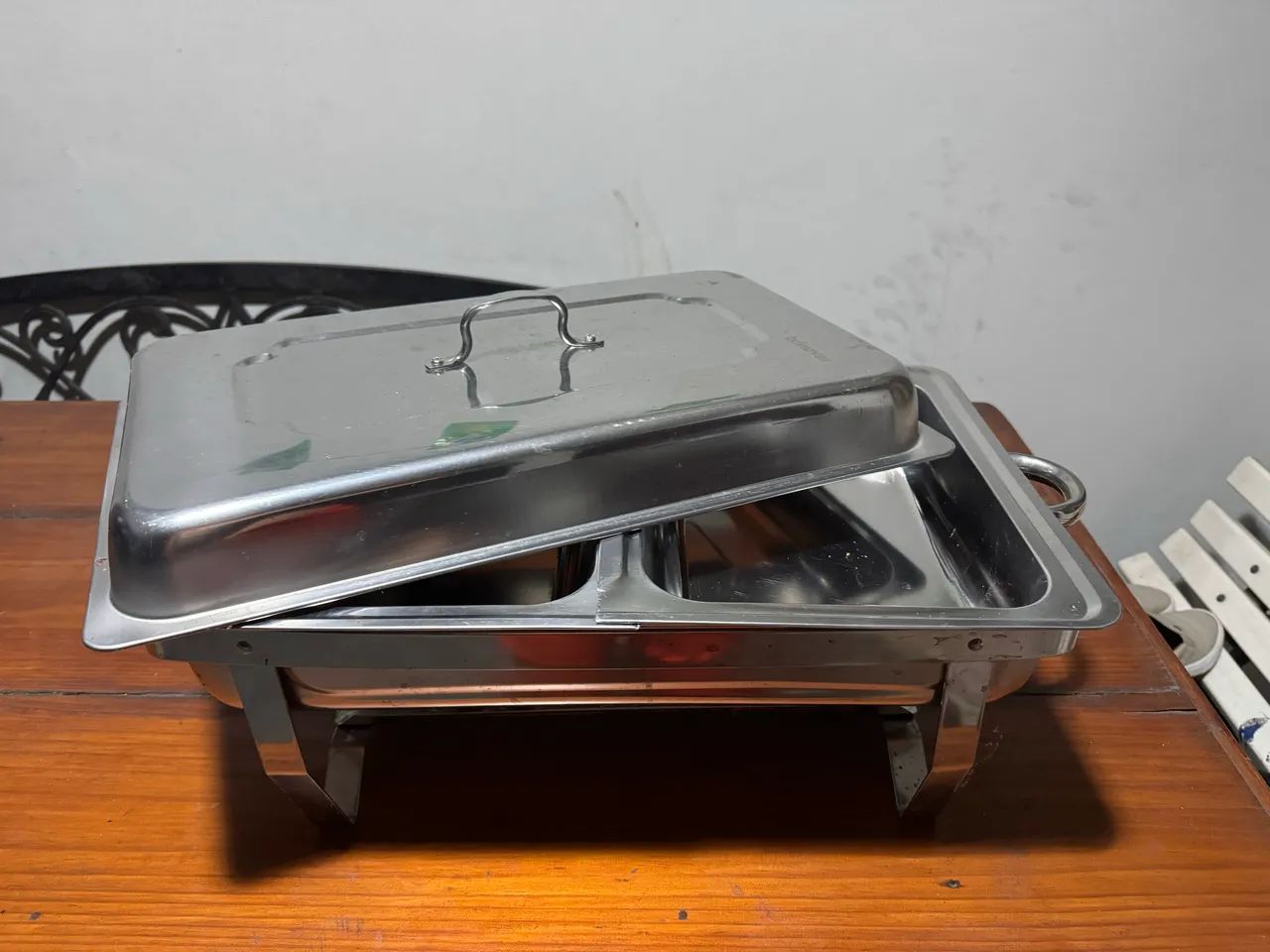 Rechaud Retangular Gourmet Buffet Aço Inox Brinovar (2 Cubas) - Foto 2