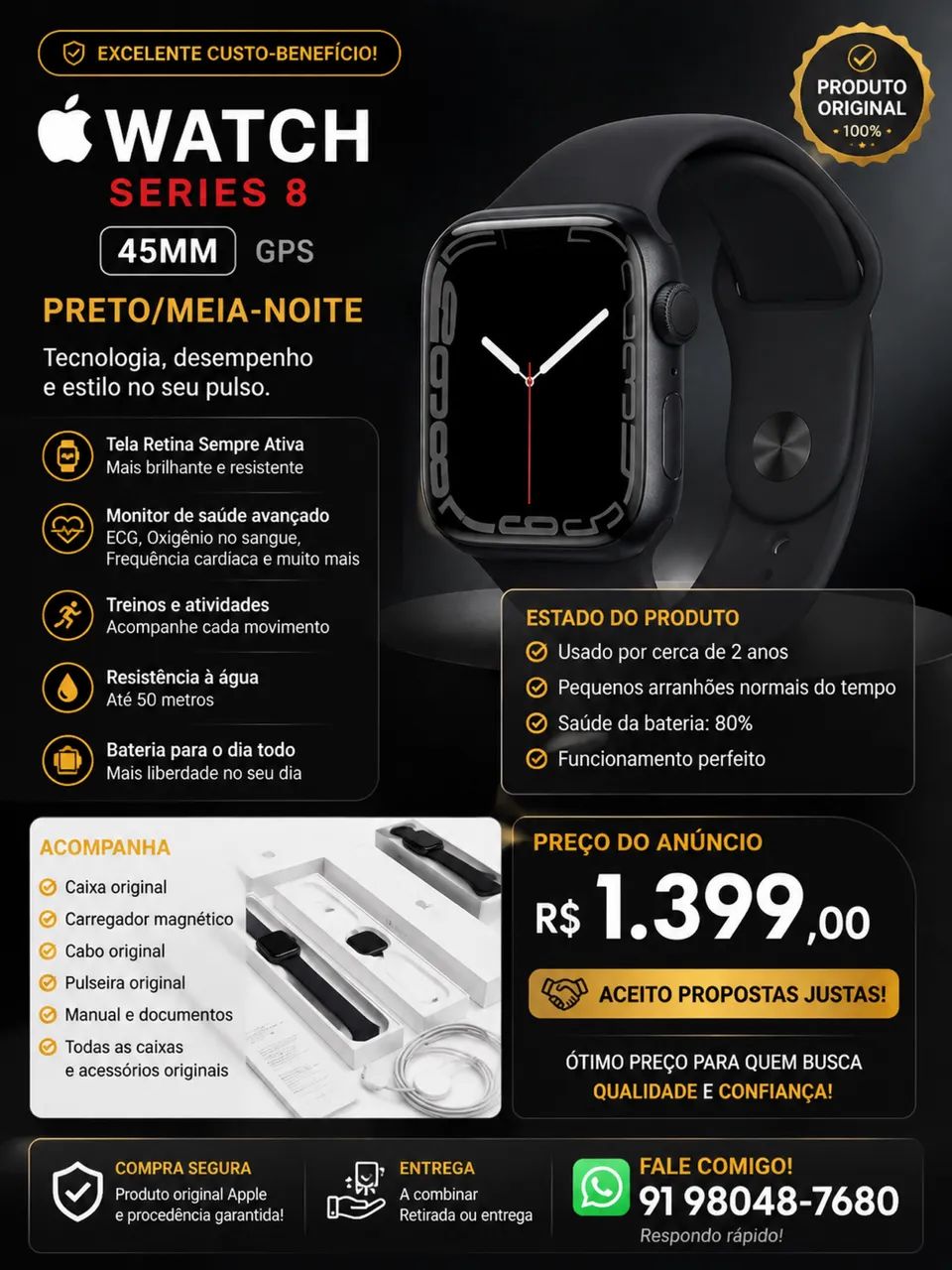 APPLE WHATS SÉRIES 8 