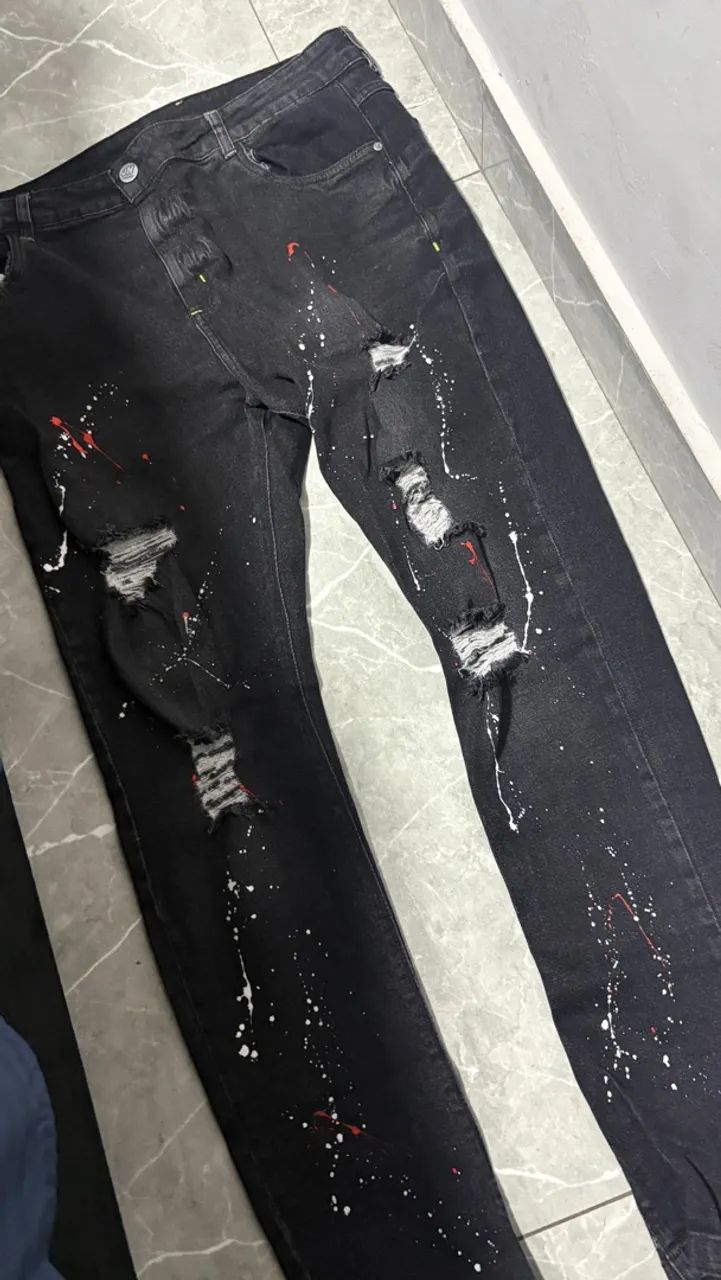 calça jeans jogador preta - Foto 4