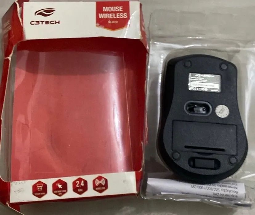 mouse sem fio c3 tech m-w20bk preto preto - Foto 5