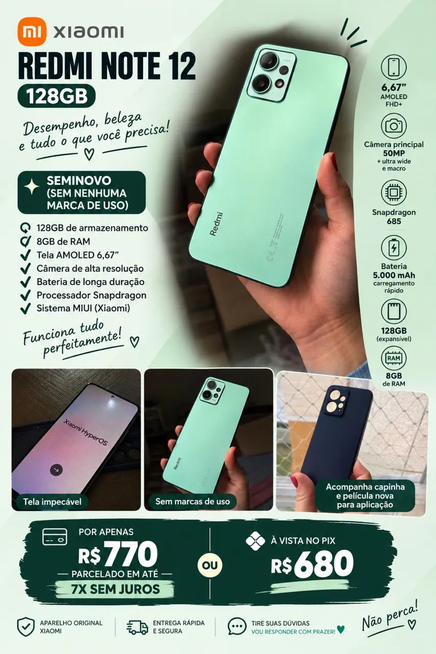 XIOMI REDMI NOTE 12 128gb - Foto 2