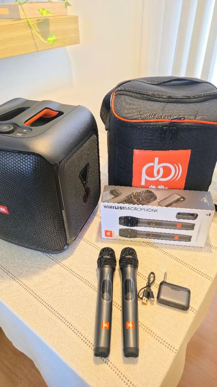 Caixa e microfones JBL - Foto 4
