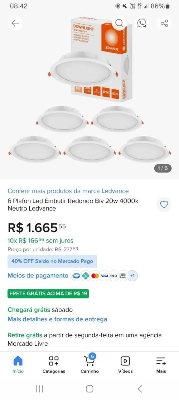 Lâmpadas LEDVANCE R$ 1.300 