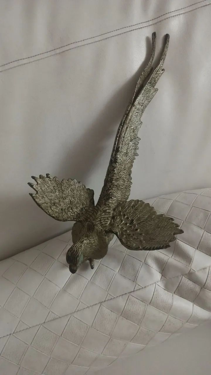 Pássaro de metal antigo(provavelmente uma águia)/ - Foto 3