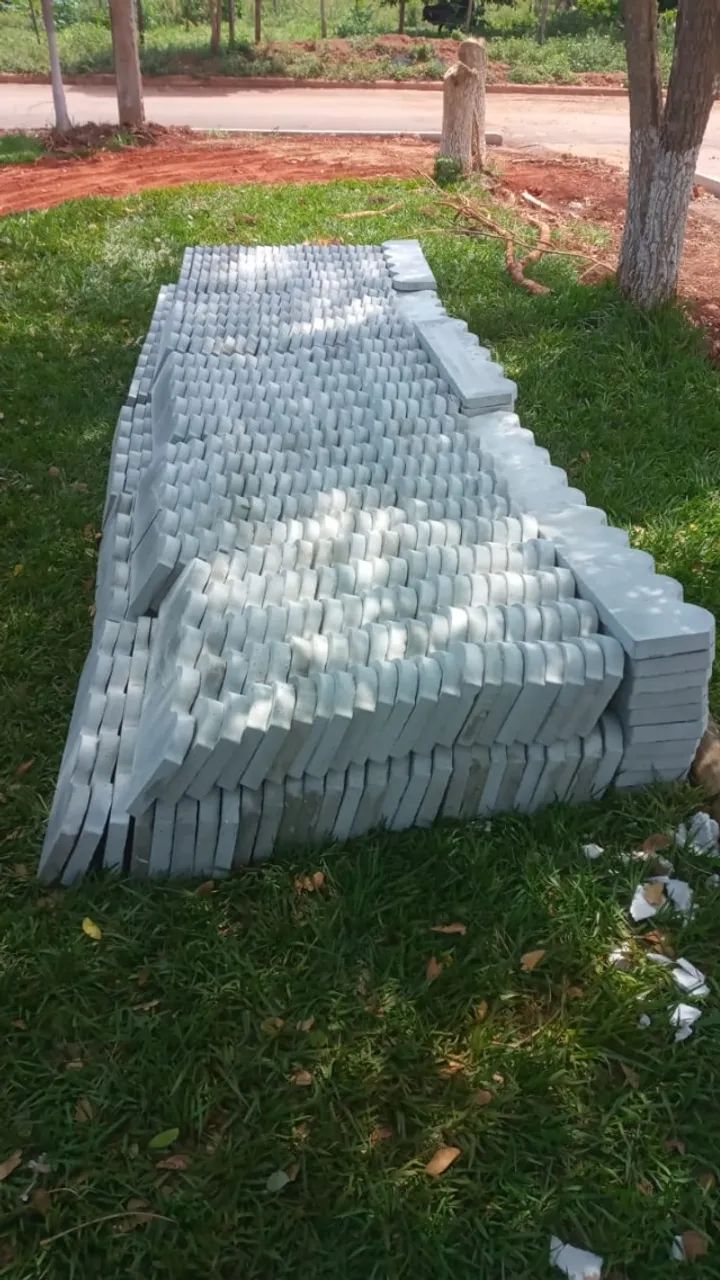 meio fio de jardim 80x25x4 cm, 80x25x07 cm e 80x30x10 cm - Foto 5