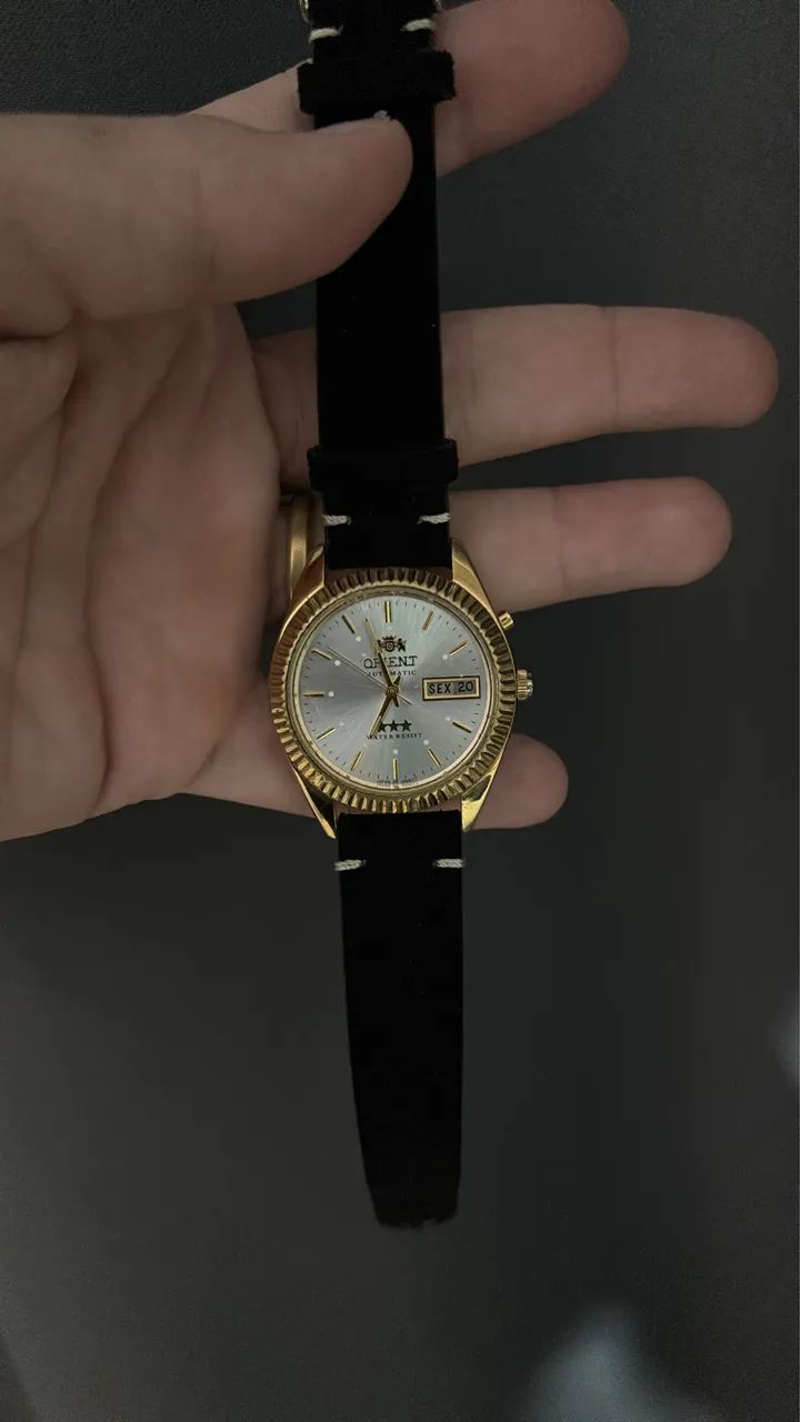 Relógio Orient 3 Estrelas Automatic Vintage Dourado - Foto 3