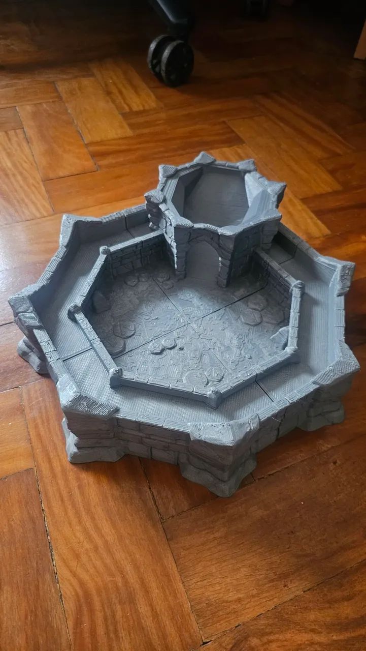 Bandeja / rolador de dados para RPG - Castelo medieval - Foto 3