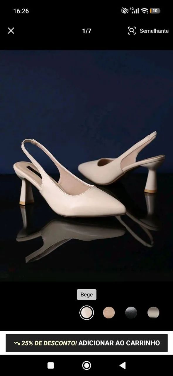 Scarpin bege