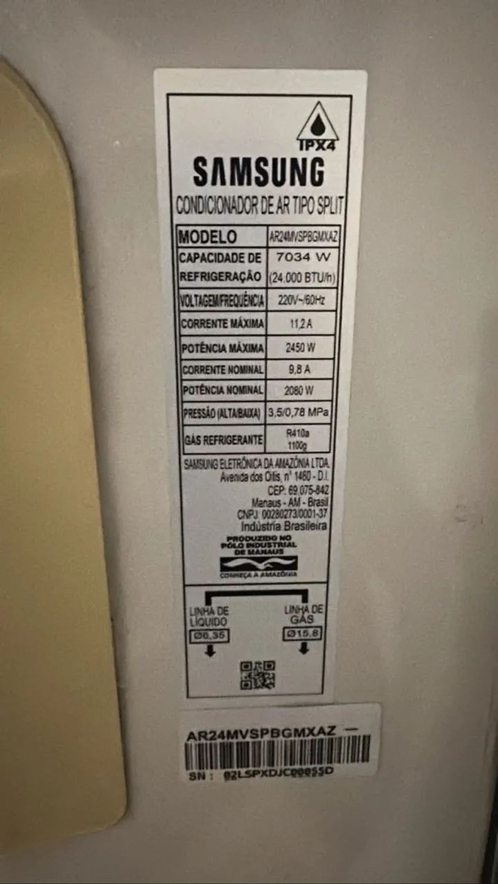 AR - CONDICIONADO SAMSUNG INVERTER 24.000 BTUS - Foto 2