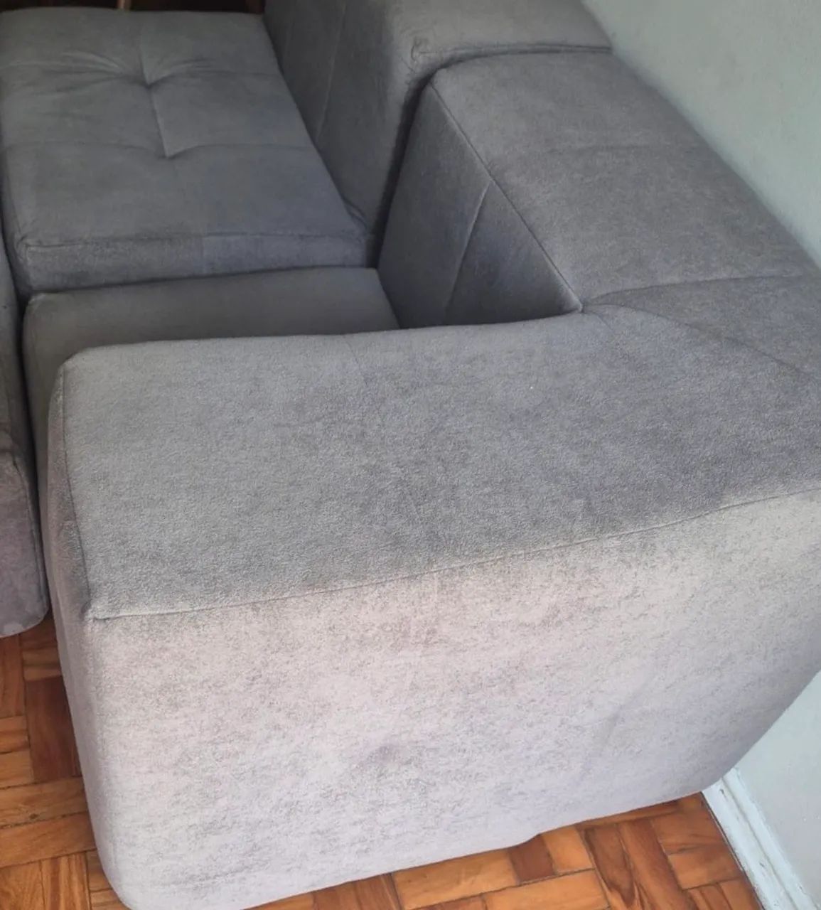 Sofá Modular Cinza + Puff - Moderno e Confortável - Foto 2