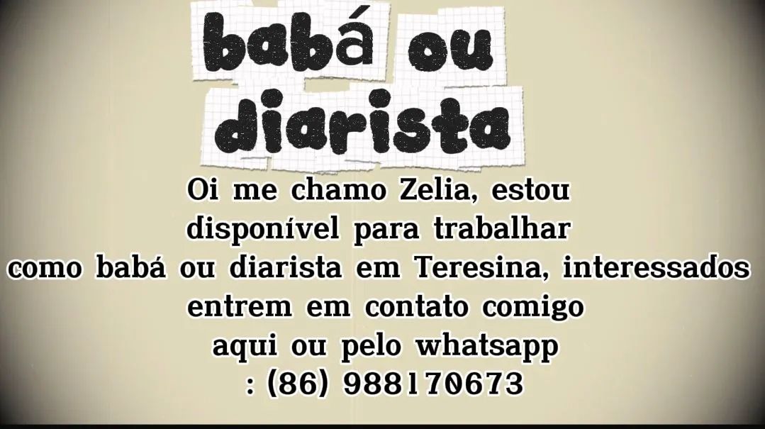 Babá e diarista 