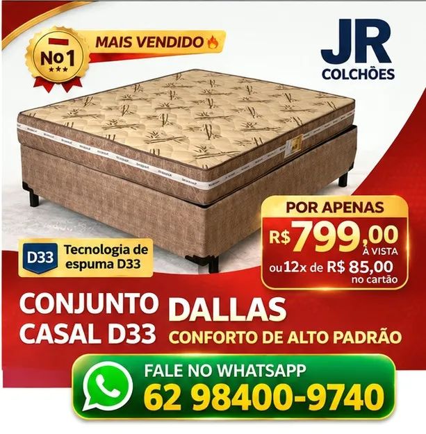 CAMA BOX CASAL com conforto D33, pronta entrega e qualidade garantida! - Foto 3