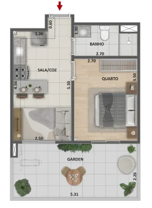 PLANTA 35m²